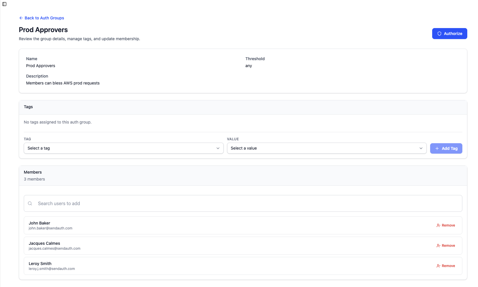 Prod Approvers approval group