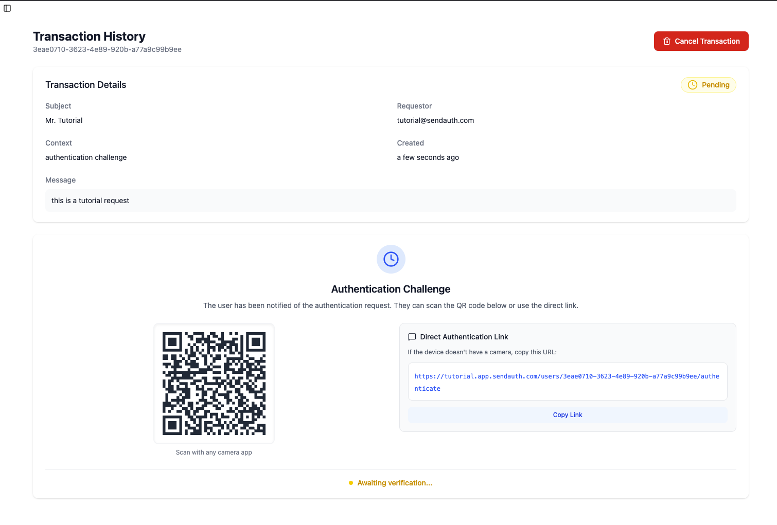 Authentication Monitor View