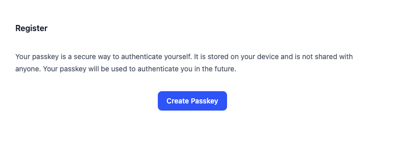 Register Passkey